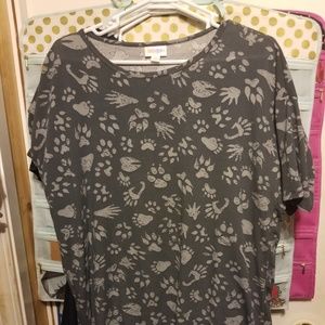 Lularoe Irma size xs Unicorn paw prints